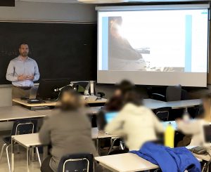 Dr. James Younger Speaking to Class at Georgian College