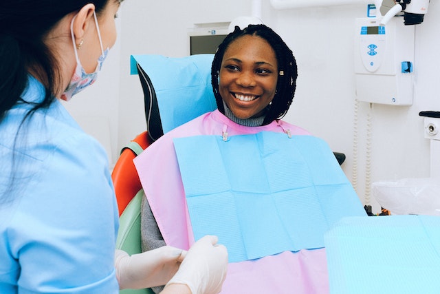 woman having a dental check-up